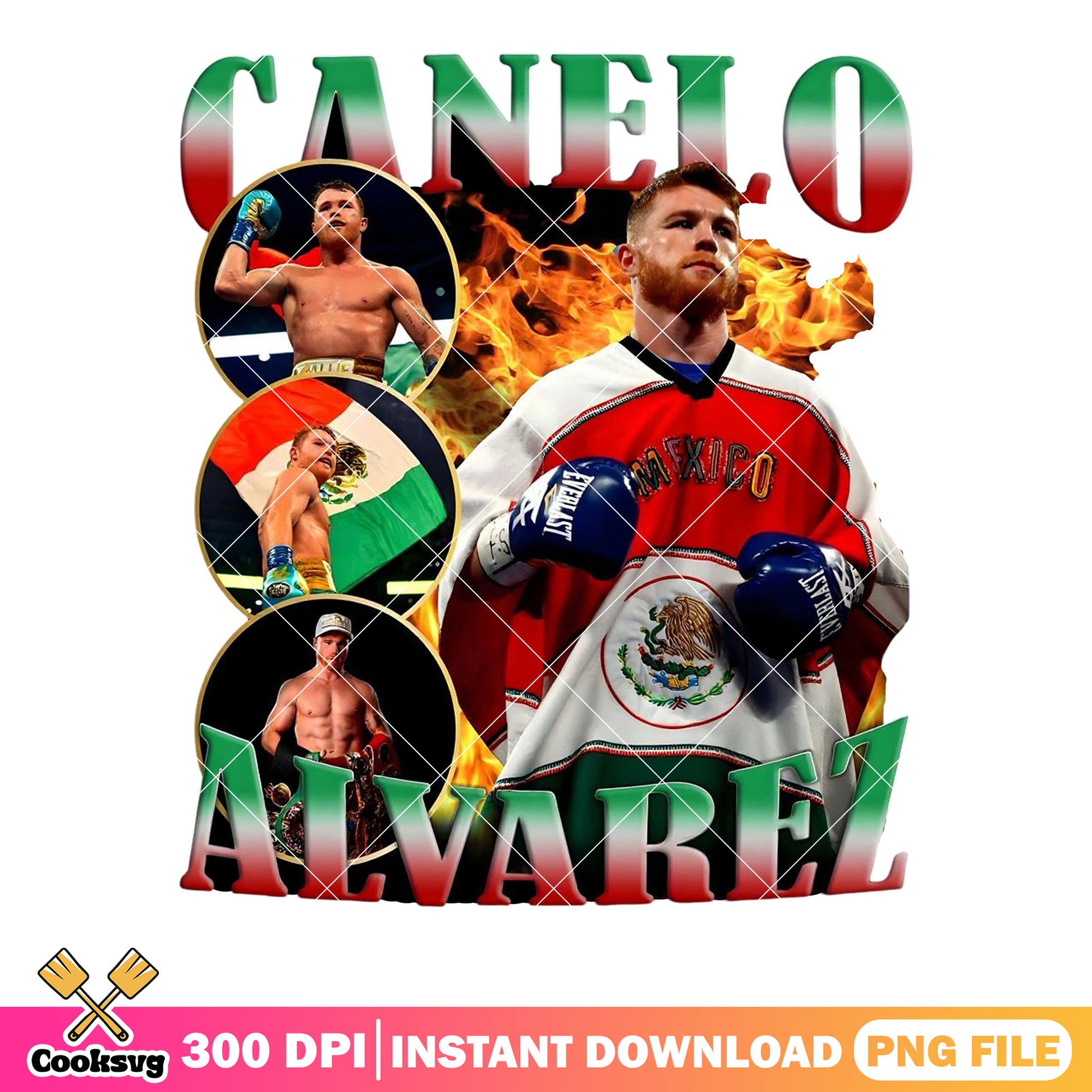 Canelo fire design png, canelo boxer png, canelo alvarez​ png