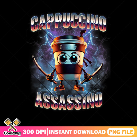 Cappuccino Assassino Italian brainrot png, brainrot trends png, funny meme png