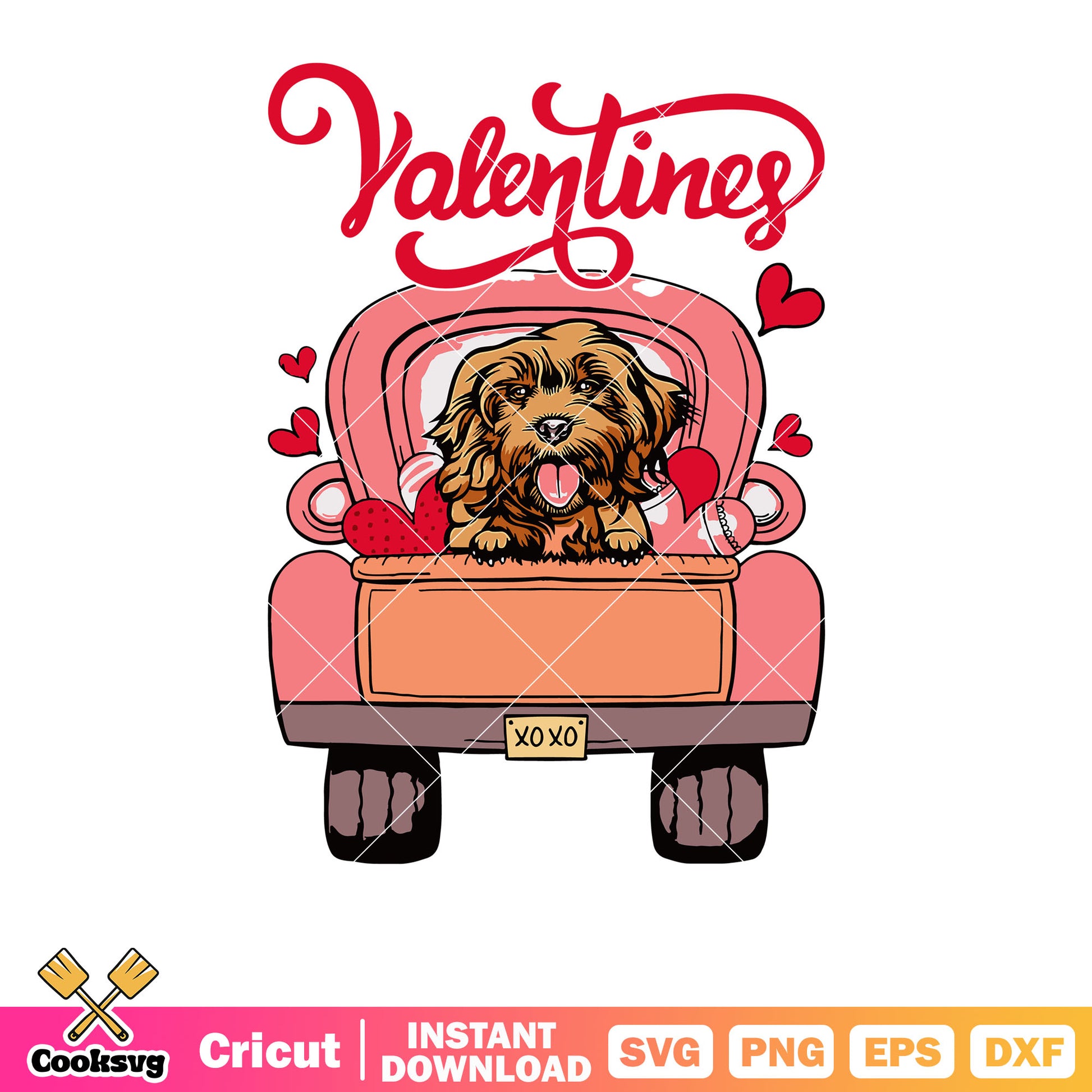 Car and dog valentines svg design, valentine cars​ svg, dog valentines​ svg