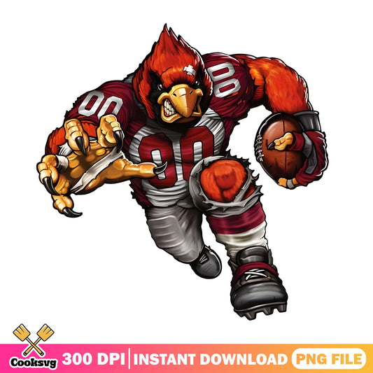 Cardinal Football Player Mascot PNG, Sports Team PNG, Football PNG