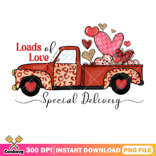 Car loads of love valentine png, loads of love png, car valentine png