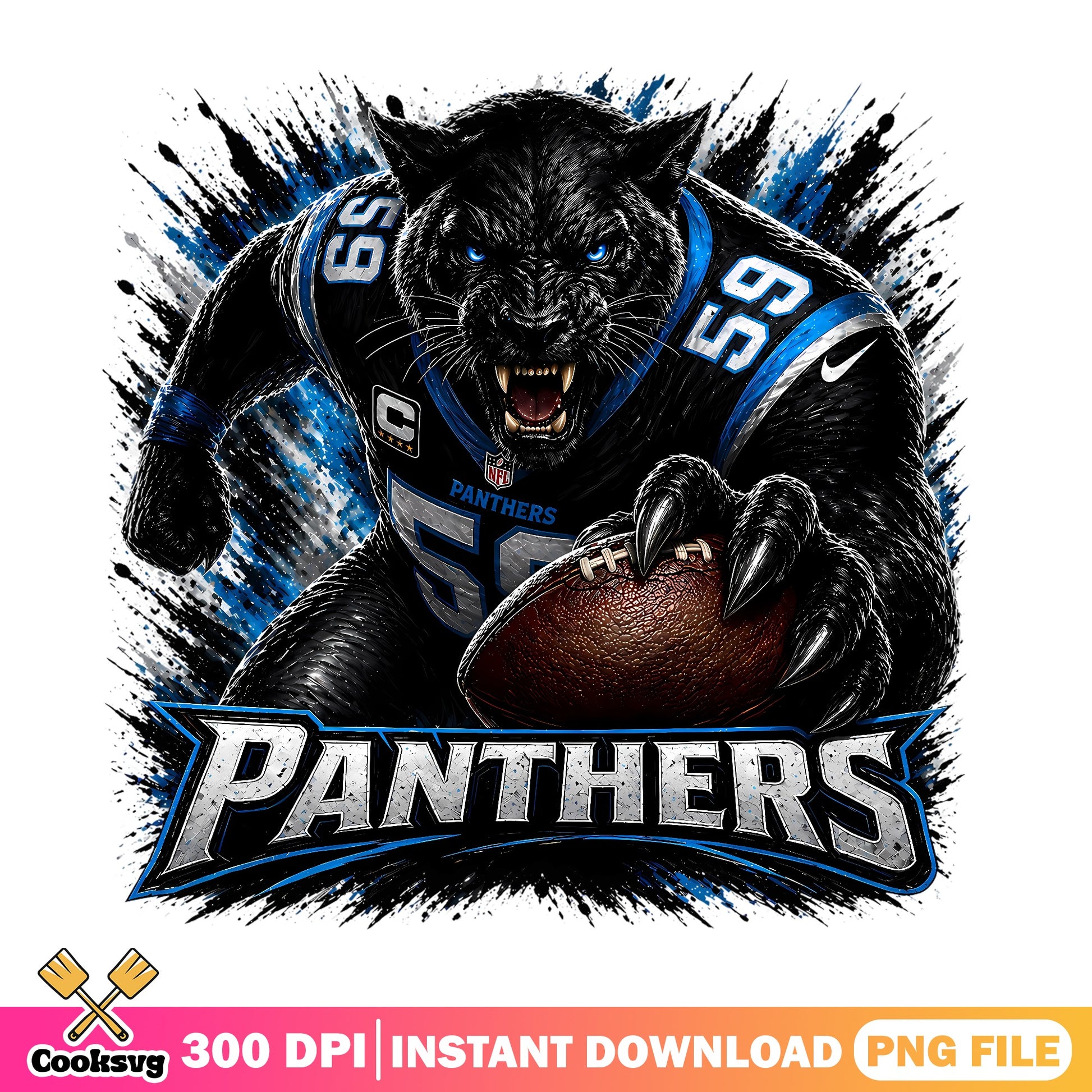 Carolina Panthers Football PNG, NFL Panthers Shirt PNG, Sports PNG