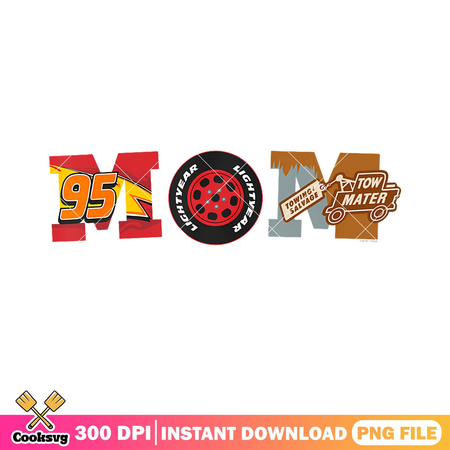Car story mothers day png, lightning mcqueen​ png, tow mater png