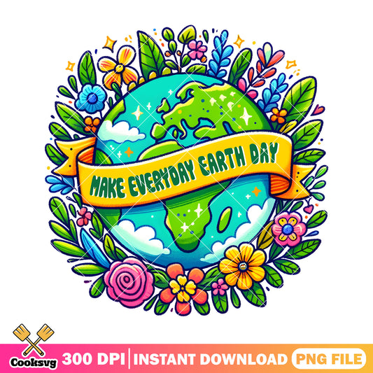 Cartoon earth make everyday earth day png, earth day activities png