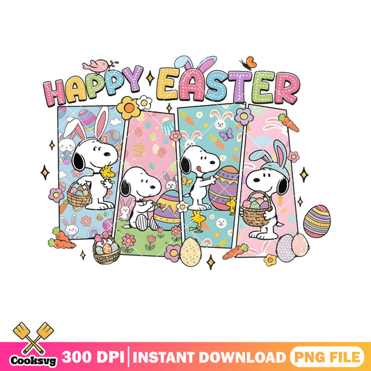 Cartoon snoopy easter day png, happy easter png, snoopy png