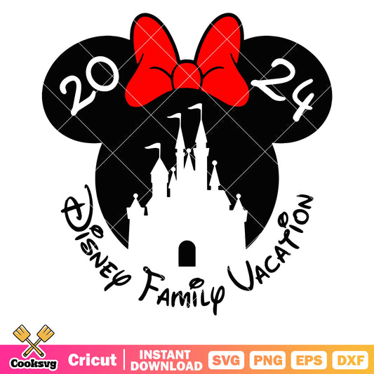 Castle minnie disney family vacation svg, disney family vacation svg