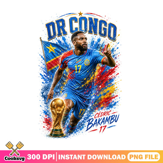 Cedric Bakambu DR Congo Soccer PNG, Football PNG, World Cup PNG