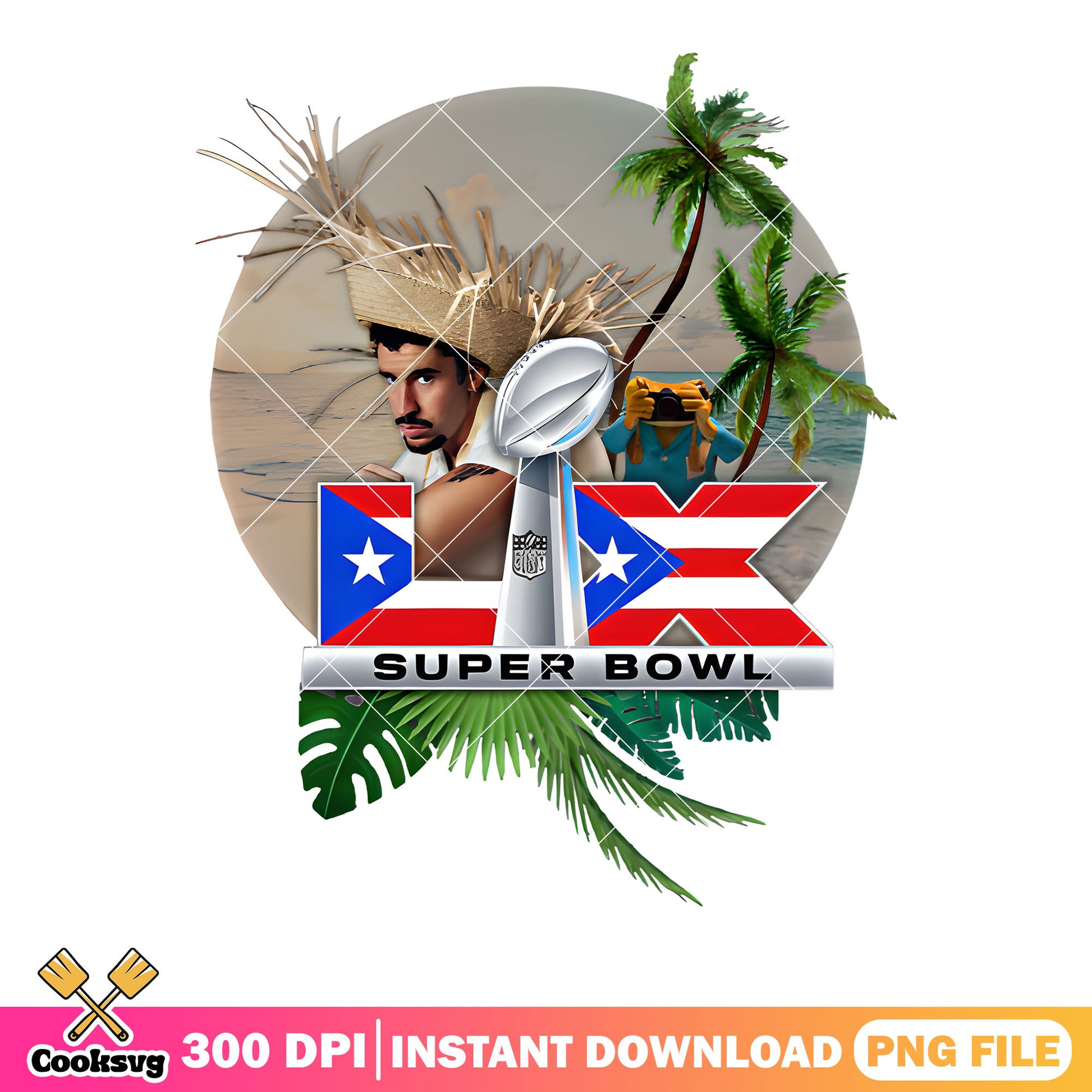 Champion super bowl benito png, bad bunny png, super bowl png