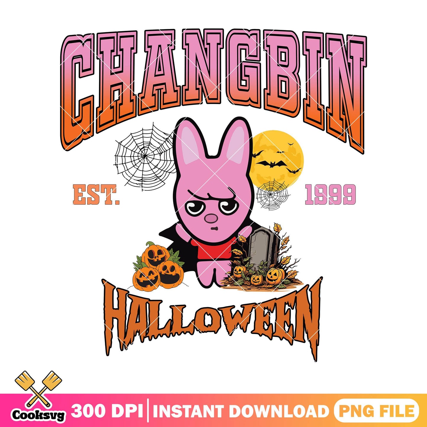 Changbin dracula design png, this is halloween png, rabbit hybrid png