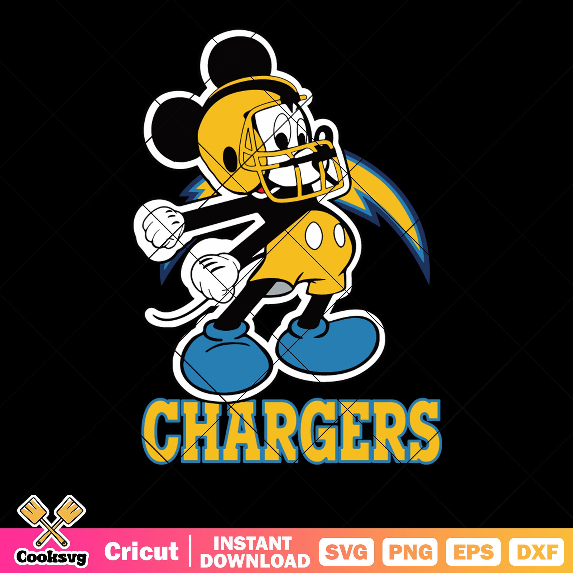 Chargers disney player svg, Mickey mouse svg, ​la chargers svg