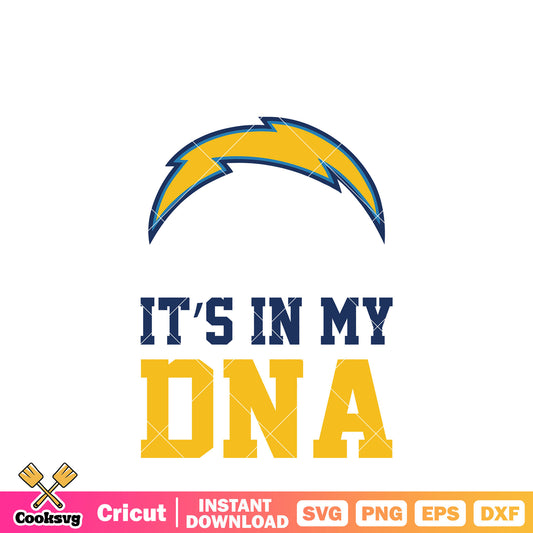 Chargers dna is in my blood svg, Los angeles​ chargers svg, afl svg