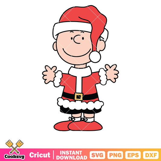 Charlie Brown Santa Christmas svg, snoopys christmas​ svg