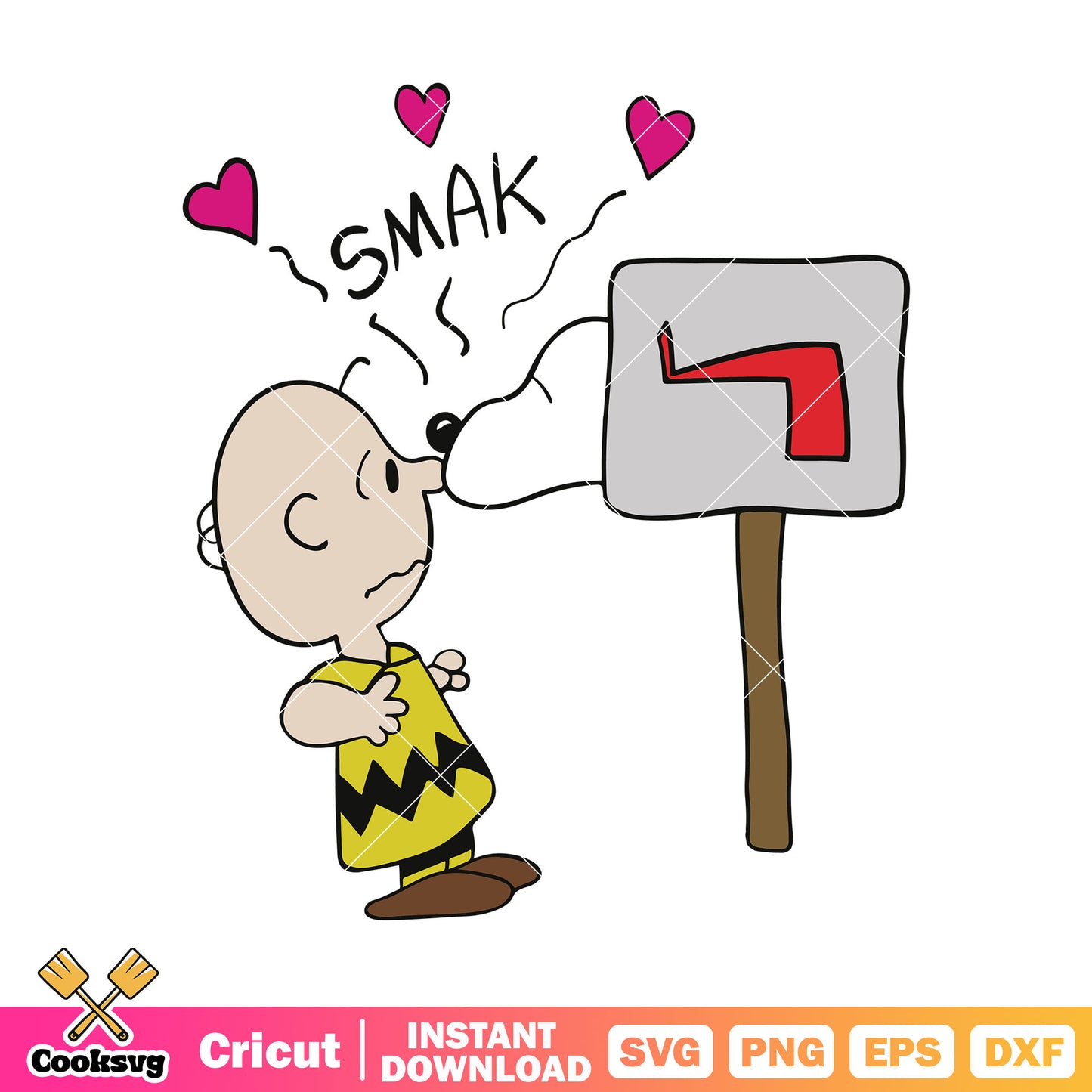 Charlie Brown and snoopy love svg, snoopy dog valentine svg