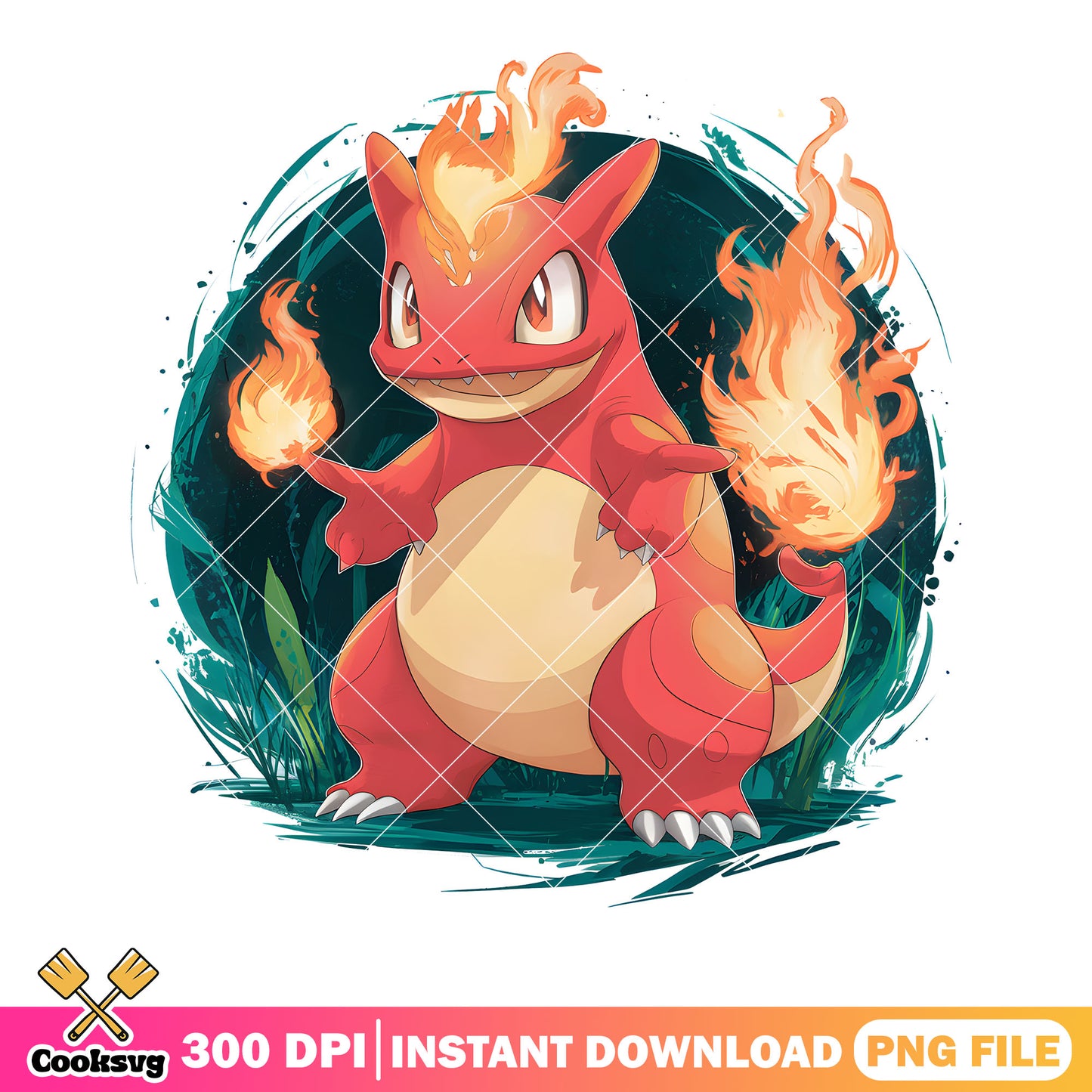 Charmeleon pokemon png, oriental light and magic​ png, pokemon poster png