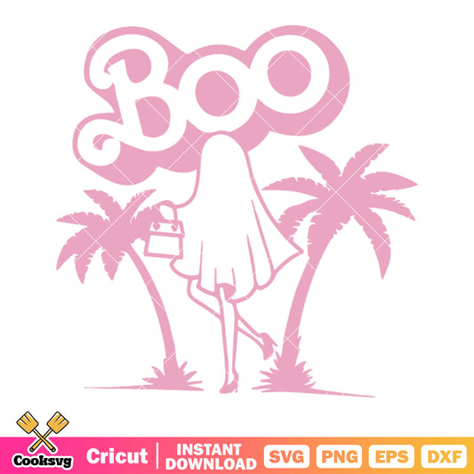 Charming boo ghost svg, coconut tree​ svg, ghost costume svg