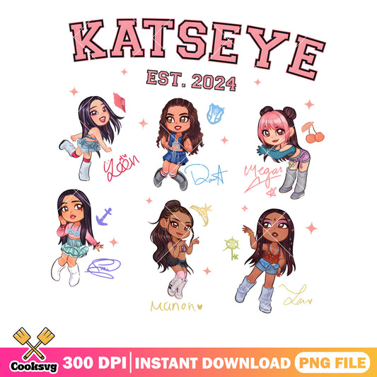 Chibi Katseye est 2024 png, yoon katseye png, daniela katseye​ png