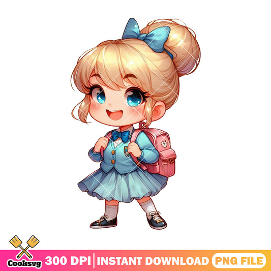 Chibi cinderella png, cinderella disney png,​​ back to school dress png