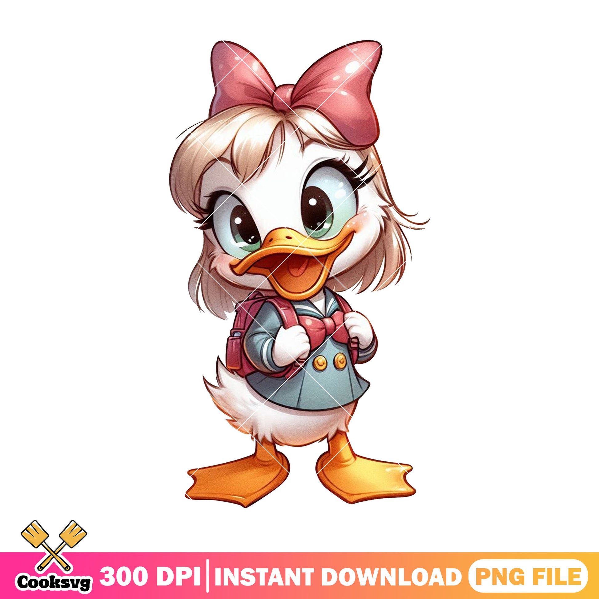 Chibi daisy design file png, back to school day png, disney cartoon png