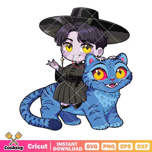 Chibi demon jinu on derpy svg, jinu saja svg, cute derpy svg