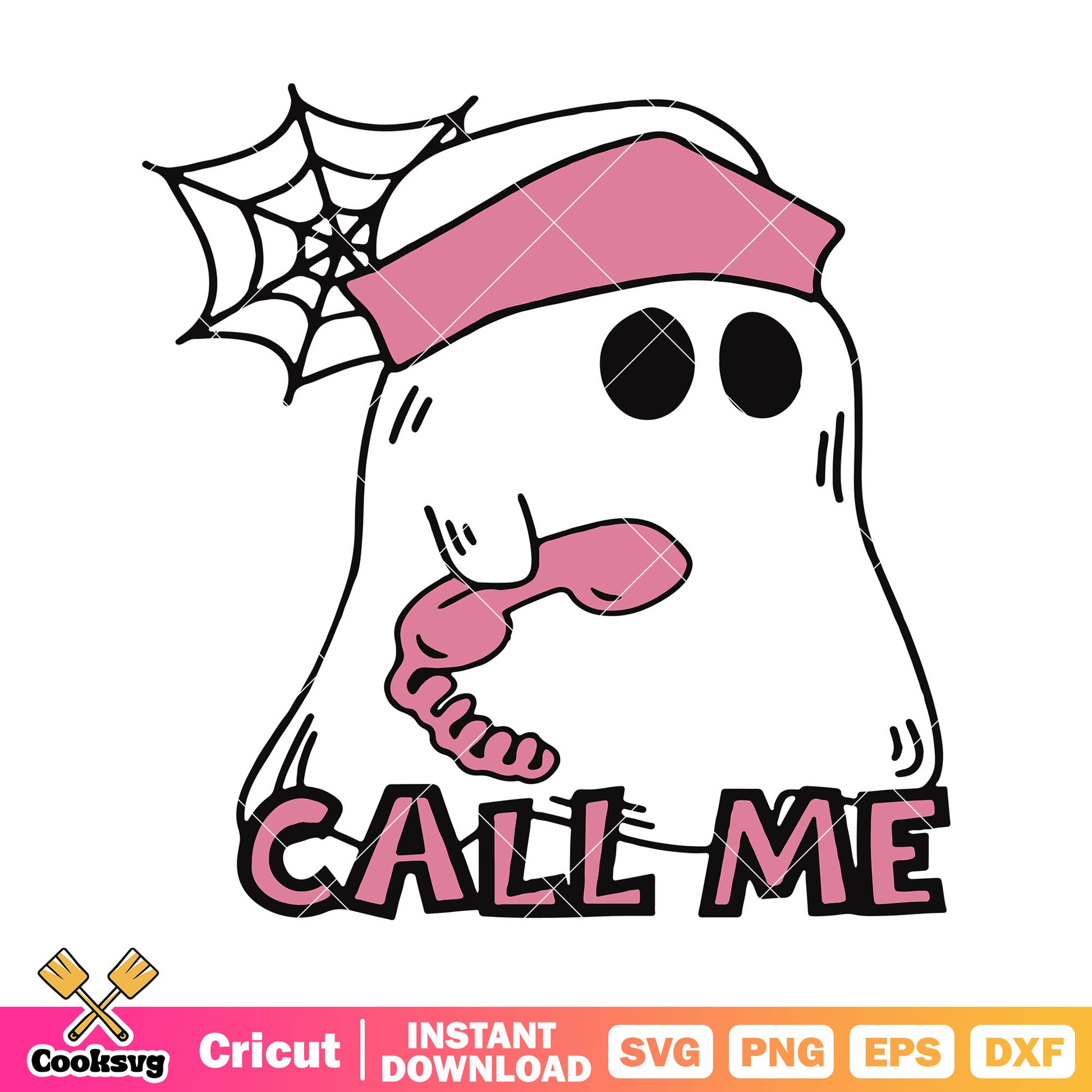 Chibi ghost call me valentine svg, chibi ghost svg, ghost valentine svg