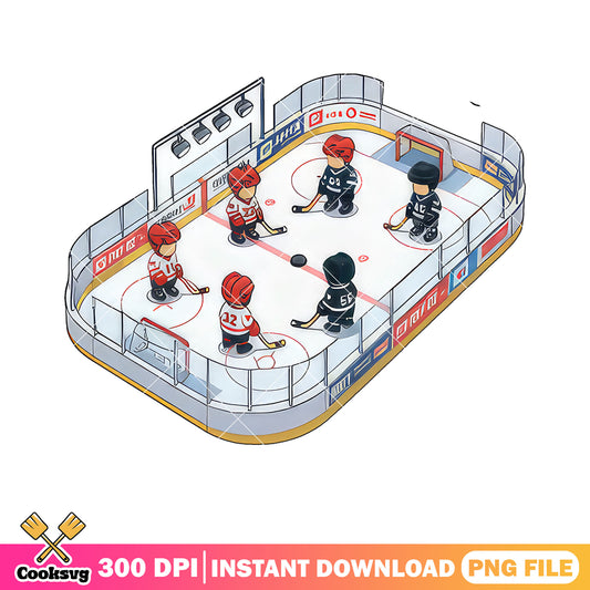 Chibi hockey heated png, hockey poster png, heated rivalry png