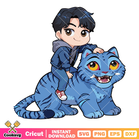 Chibi jinu ride derpy svg, derpy kpop svg, jinu saja svg