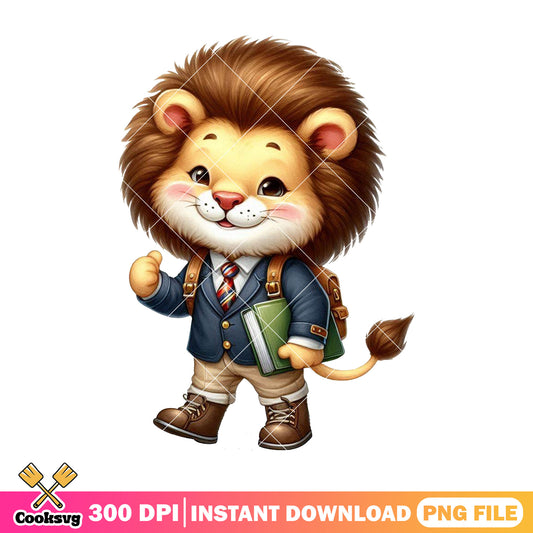 Chibi lion going school png, lion king png, when is back to school png