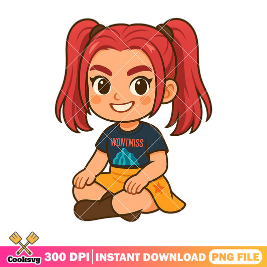 Chibi mira seat pose png, mira huntrix png, huntrix kpop png