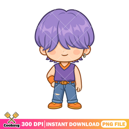 Chibi mystery standing pose png, mystery saja png, kpop hunters png