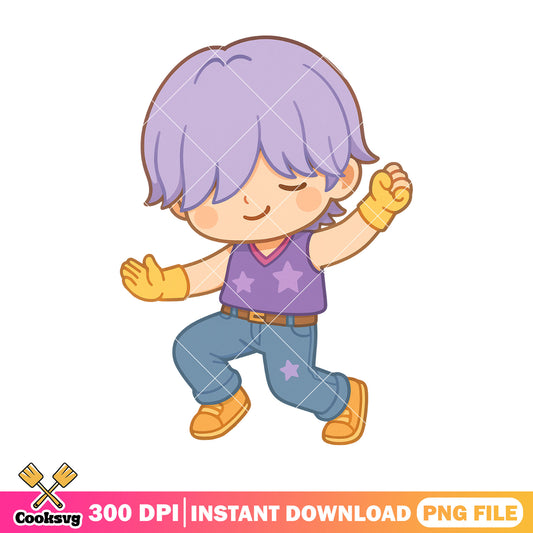 Chibi mystery vibing dancing png, mystery saja png, kpop saja png