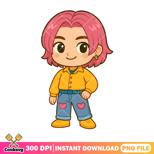 Chibi romance standing still png, romance saja png, kpop saja png