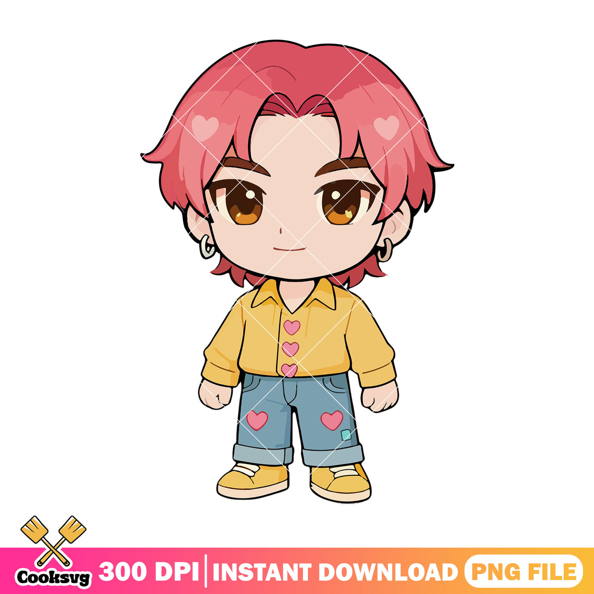 Chibi romance stand pose png, romance saja png, kpop hunters png