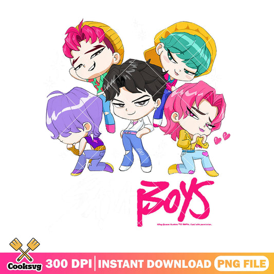 Chibi team saja boys png, love saja boys png, kpop hunters png