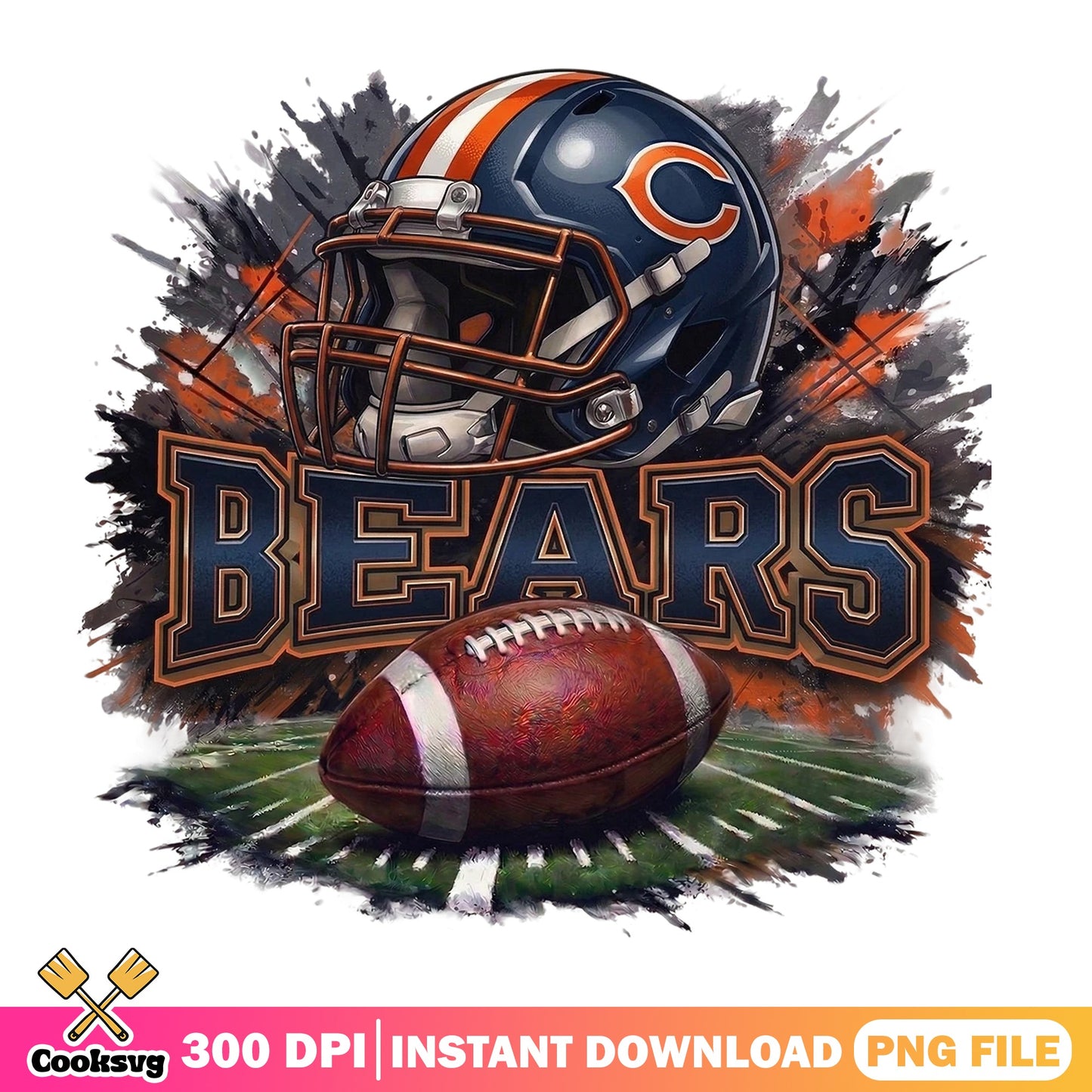 Chicago Bears Football Helmet PNG, NFL Bears PNG, Football PNG