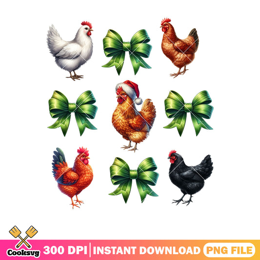 Chicken bow tie christmas png