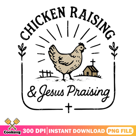 Chicken farm with jesus png, chicken lovely png, church shirt png