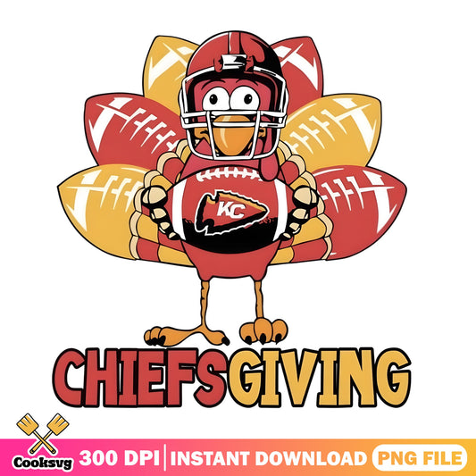 Chiefsgiving Kansas City Chiefs PNG, Thanksgiving Turkey PNG, NFL PNG