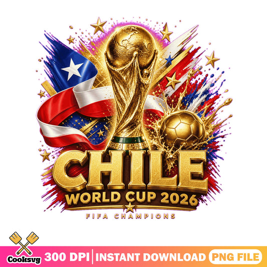 Chile World Cup 2026 PNG, FIFA Champions Soccer PNG, Chile Flag PNG