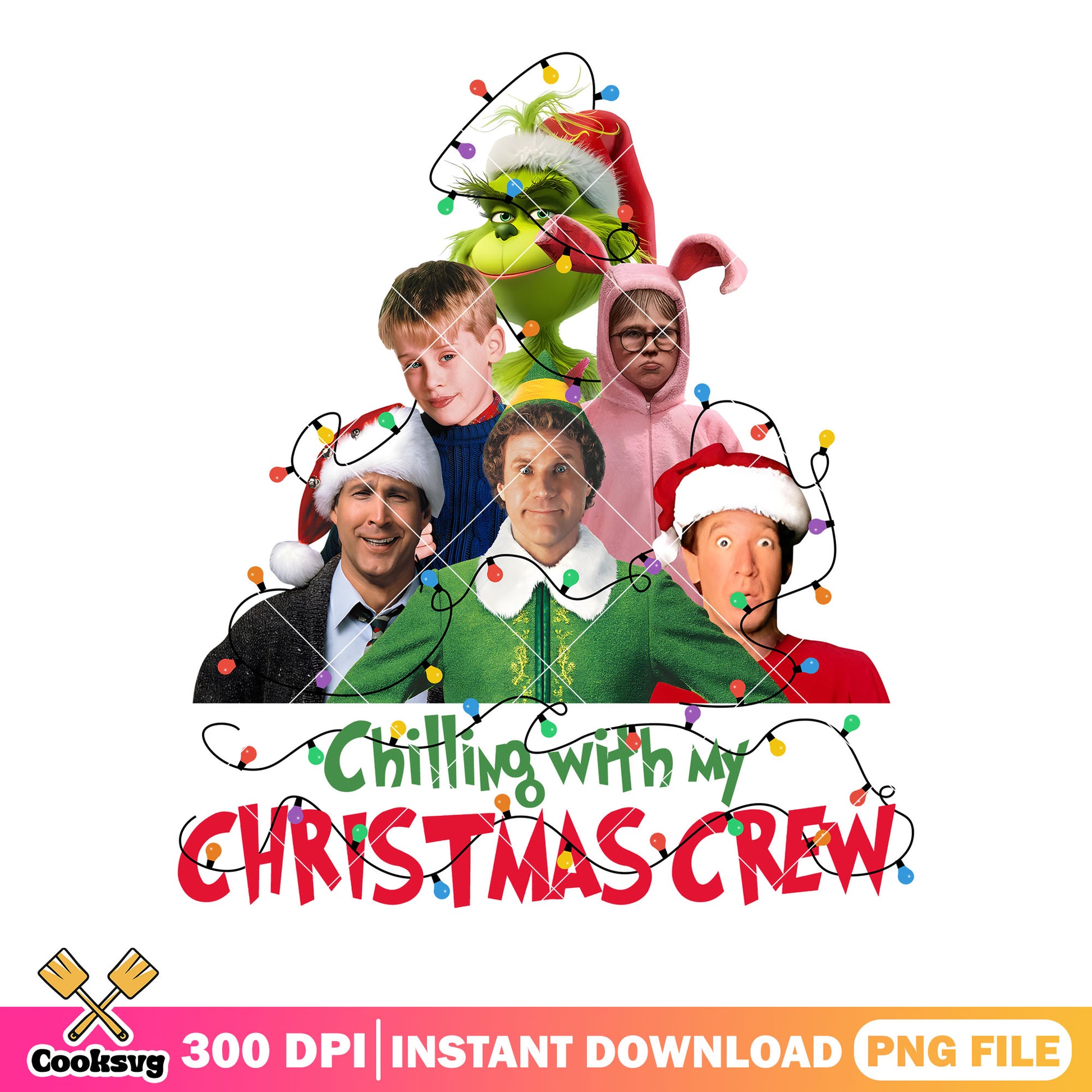 Chilling with my christmas crew png, buddy the elf png, kevin mccallister png