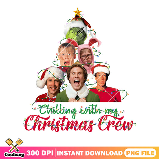 Chilling with my christmas crew png, home alone png, clark grisswold png
