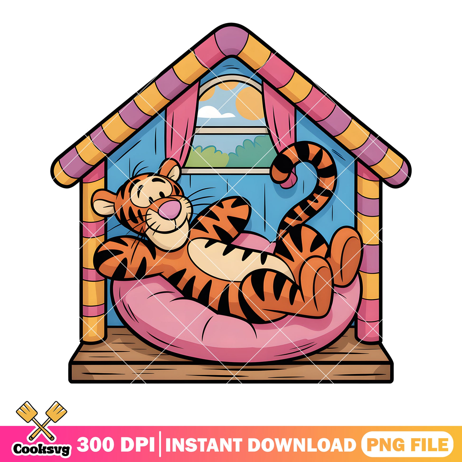 Chillin tiger in da house png, disney tiger​ png, winnie the pooh png