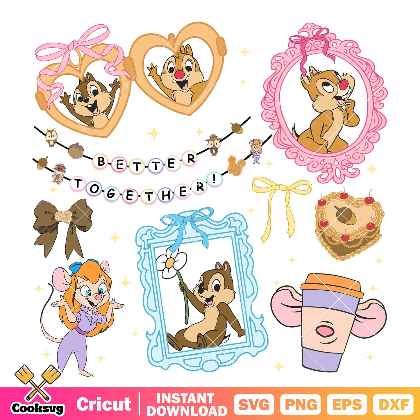 Chip and dale better together png, better together​ png
