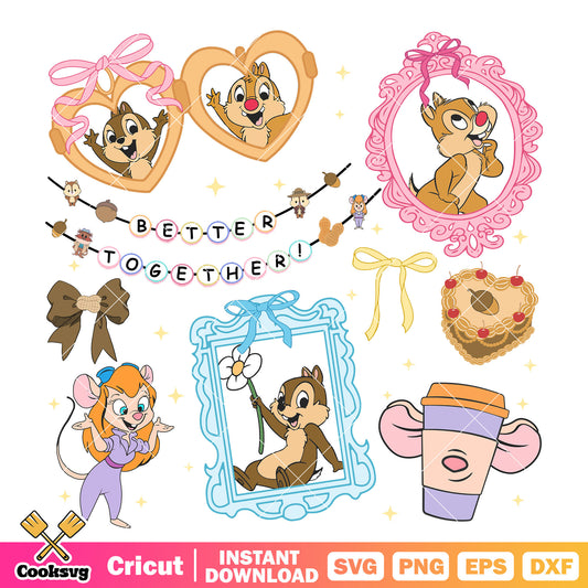 Chip and dale better together png, better together​ png