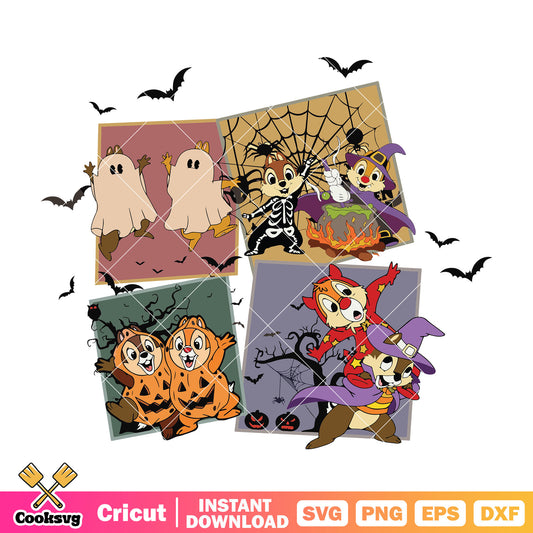 Chip and dale halloween svg, disney halloween svg, chip and dale​ svg