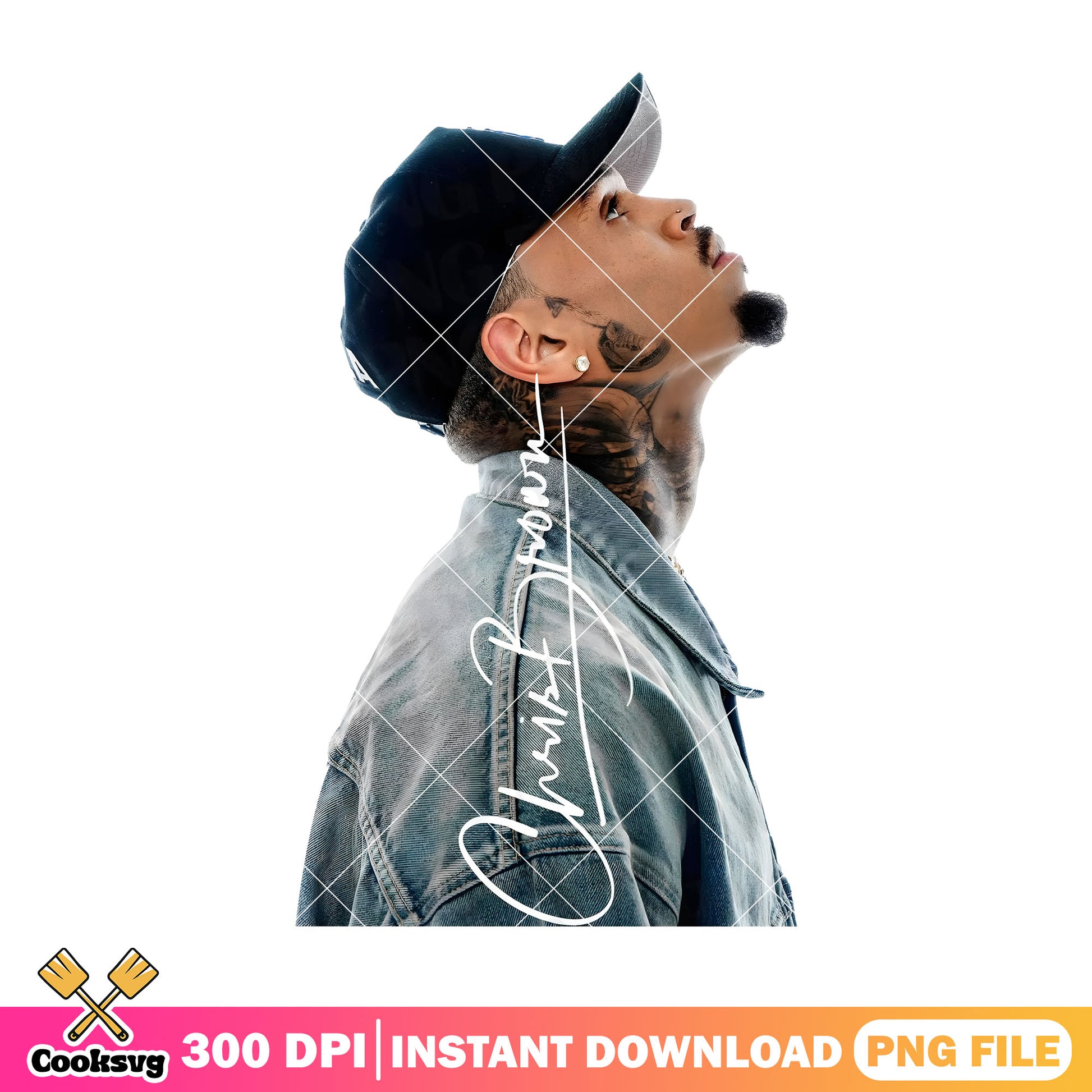 Chris brown signature white png, chris brown tour​ png, chris brown png