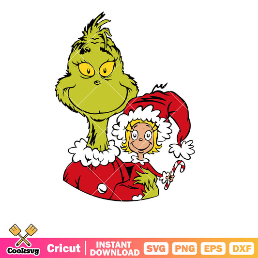 Christmas Cindy Lou And Grinch svg, cindy lou​ svg, the grinch svg