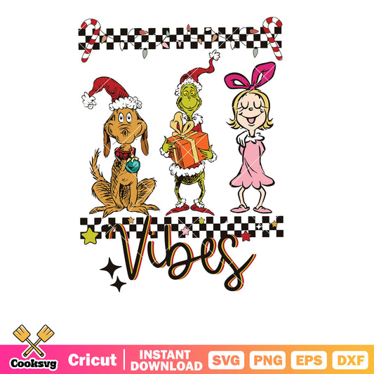 Christmas Grinch Cindy Lou vibes svg, grinch and cindy lou​ svg