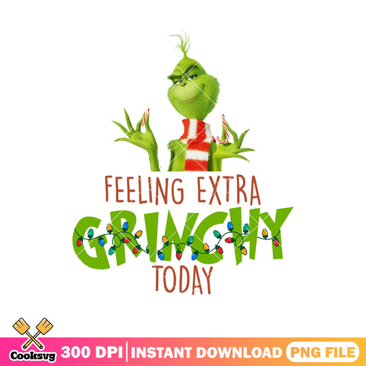 Christmas Grinchy feeling extra today png