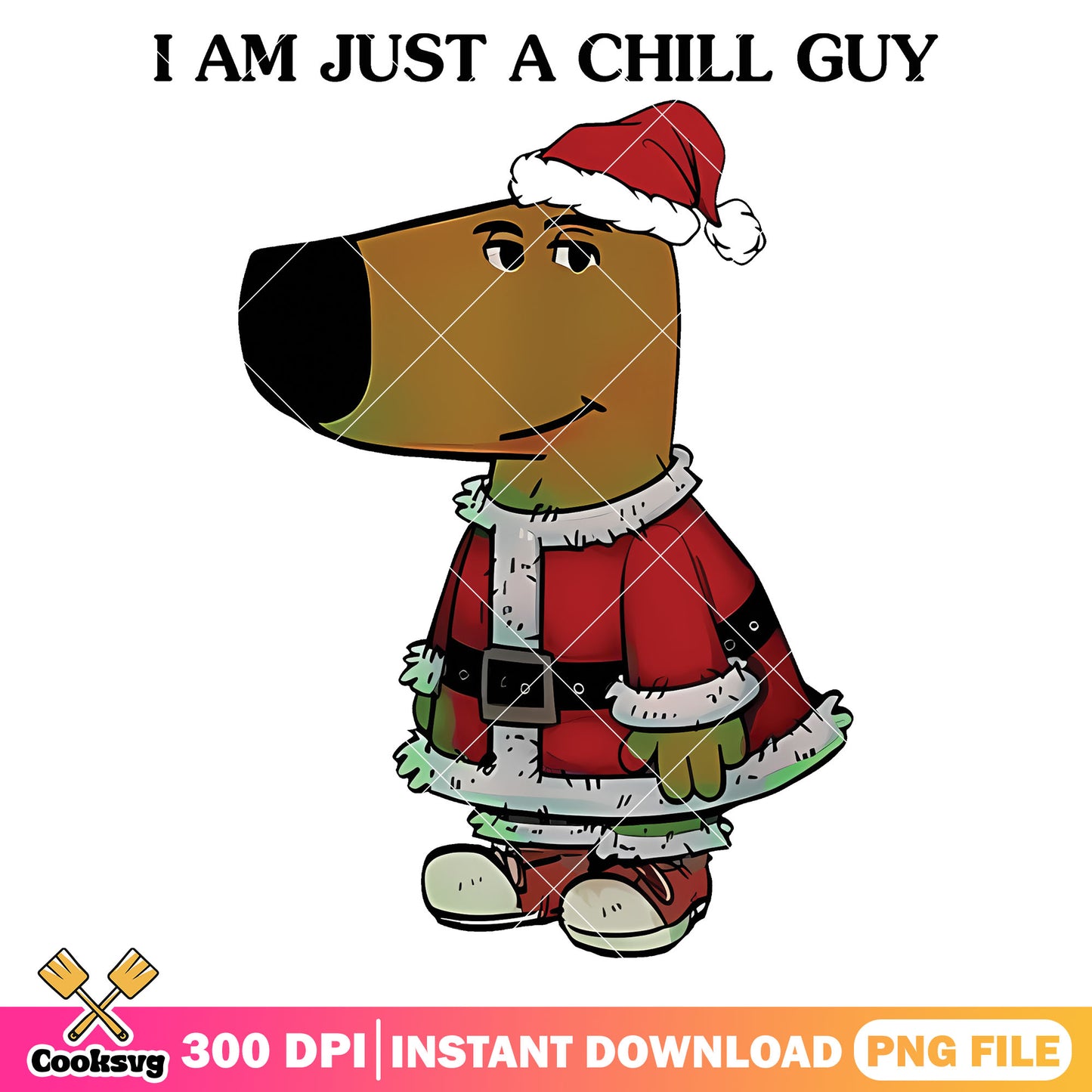 Christmas I am just a chill guy png, chill guy png, santa christmas png