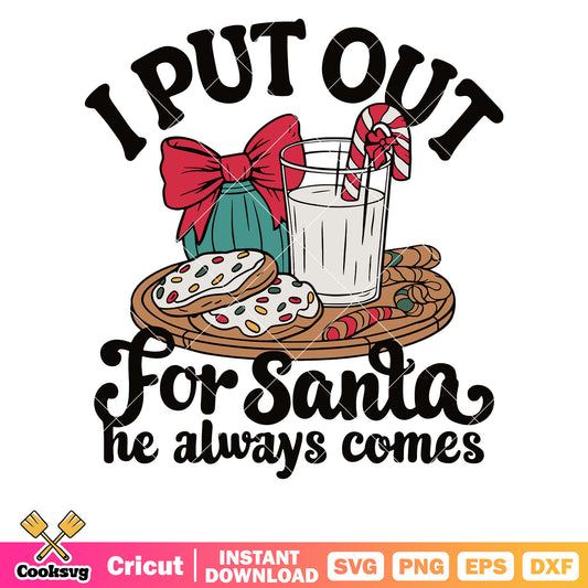 Christmas I put out for santa svg, christmas santa svg, santa claus svg